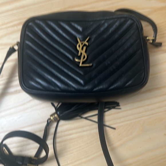 Saint Laurent Black Quilted Leather Lou Camera Crossbody Bag - Picture 3 of 6